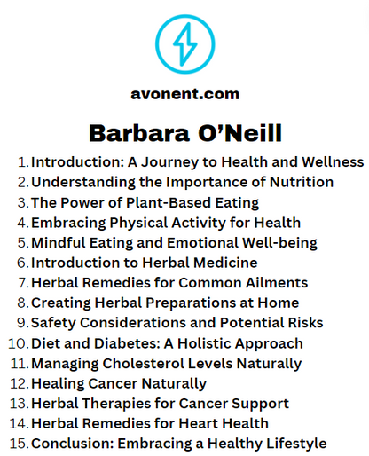Dr. Barbara O'Neill "Cure All Disease" E-Book